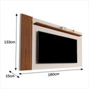 Ver imagem 2 de Painel Ripado para Tv até 70 Polegadas Grécia 180cm