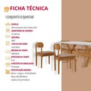 Ver mais imagens de Sala de Jantar Mesa Startampo Laqueado e 6 Cadeiras Moderna Atacama/laq Off/cinam. Imbuia