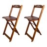 Kit 2 Banquetas Bistrô Dobrável Madeira Jack Imbuia - Tarimatã - 1