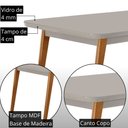 Ver imagem 6 de Mesa de Jantar Copper 180cm Madeira Tampo Vidro Canto Copo com 6 Cadeiras Aline