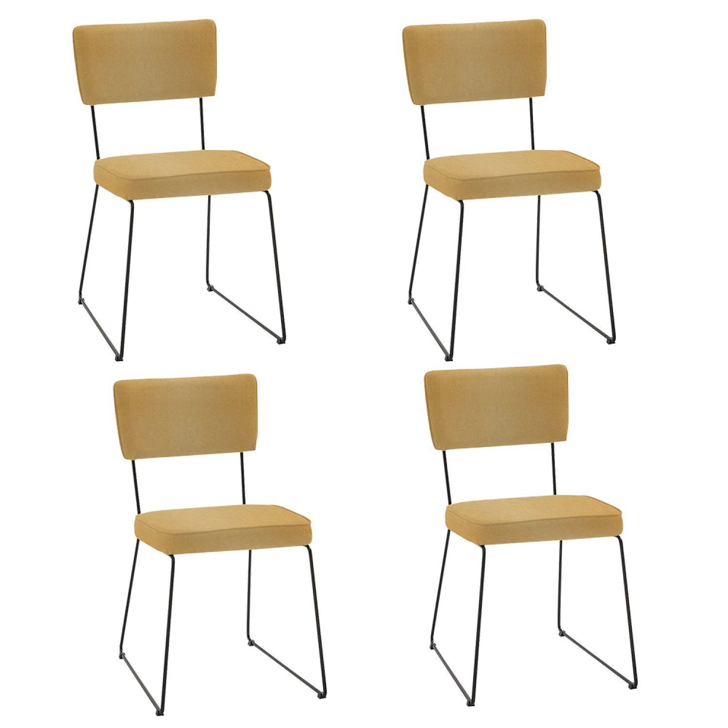 Kit Quatro Cadeiras Roma Daf Mobiliário - 1