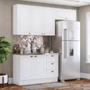 Ver imagem 2 de Cozinha Completa Americana 3 Peças Branco - Móveis Henn