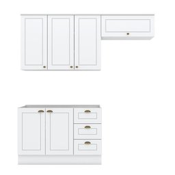 Cozinha Completa Americana 3 Peças Branco - Móveis Henn - 3 Cozinha Completa Americana 3 Peças Branco - Móveis Henn - 3