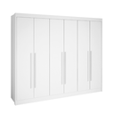 Ver imagem 1 de Guarda Roupa Casal Athos 6 Portas em Mdf Branco