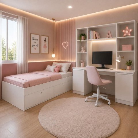 Conjunto de Quarto MCR45369 6 Portas MDP Branco Multimóveis