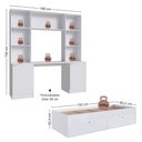Ver imagem 5 de Conjunto de Quarto MCR45369 6 Portas MDP Branco Multimóveis