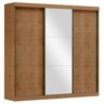 Guarda Roupa 3 Portas Correr C/ Espelho Madeira Maciça Pura - 8
