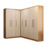 Guarda Roupa Casal de Canto 166x240cm 5 Peças Mdp Carvalho Menu Móveis - 2