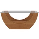 Ver mais imagens de Mesa de Centro para Sala de Estar Retangular 82cm Tampo de Vidro Zilah A05 Cinamomo - Lyam Decor