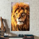 Ver imagem 4 de Quadro Decorativo Tela em Lona Leão Luxo 60x40cm Para Sala Quarto