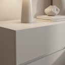 Ver imagem 2 de Mesa de Apoio de Cabeceira Eros 60cm Base Cobre Mdf/mdp Quarto Moderno:off White