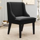 Ver imagem 2 de Kit 2 Cadeiras Estofadas para Sala de Jantar Base Fixa de Madeira Preto Lia Suede Preto - Ibiza