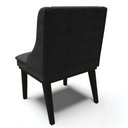 Ver imagem 7 de Kit 2 Cadeiras Estofadas para Sala de Jantar Base Fixa de Madeira Preto Lia Suede Preto - Ibiza