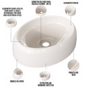 Ver imagem 3 de Cuba de Apoio Oval Para Banheiro Lavabo C01 Capri O39 Bege - Lyam Decor
