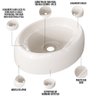 Cuba de Apoio Oval Para Banheiro Lavabo C01 Capri O39 Bege - Lyam Decor - 3