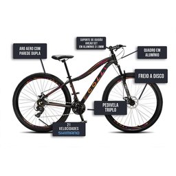 Bicicleta Colli Eudora Aro 29 Shimano 21 Marchas - 5