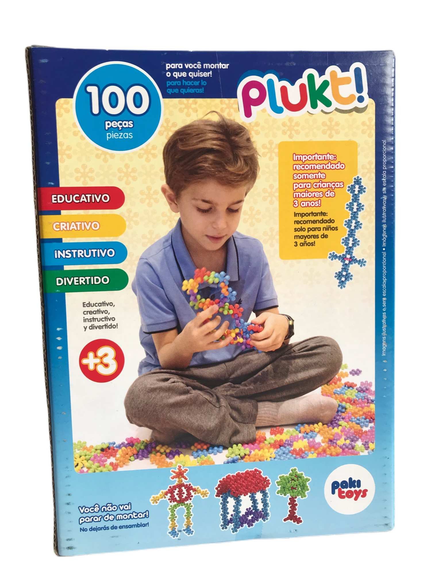 Brinquedo Montar Plukt Estrelas Educativo Criativo 100 Pcs - 3