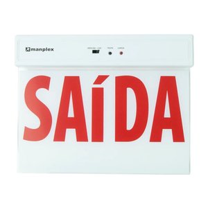 Placa Led Saída Emergência Dupla Face Vermelha - Manplex