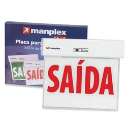 Placa Led Saída Emergência Dupla Face Vermelha - Manplex - 2