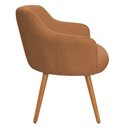 Ver imagem 2 de Poltrona Decorativa Jade Pés Palito Bouclé Terracota Nexta Casa