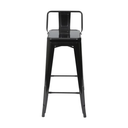 Ver imagem 5 de Kit 4 Banquetas Altas Industriais Pretas em Aço 76cm com Encosto – Estilo Tolix