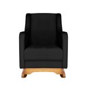 Ver imagem 3 de Poltrona de Amamentação Aquila Balanço com Puff Veludo Preto