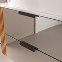 Ver imagem 2 de Conjunto Gabinete Banheiro Taos 80cm (armário + Cuba + Espelheira + Tampo Vidro)