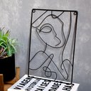 Ver imagem 2 de Enfeite de Metal de Parede Preto Rosto 30x20x1 cm - D’Rossi