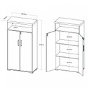 Ver imagem 5 de Armário para Escritório Alto 2 Portas com Chave em Tamburato Executiva