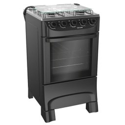 Fogão 4 Bocas Moderatto Mfi4ba Mueller Preto Fosco - 1 Fogão 4 Bocas Moderatto Mfi4ba Mueller Preto Fosco - 1