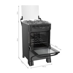 Fogão 4 Bocas Moderatto Mfi4ba Mueller Preto Fosco - 3 Fogão 4 Bocas Moderatto Mfi4ba Mueller Preto Fosco - 3