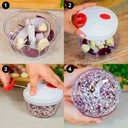 Ver imagem 2 de Processador de Alimentos Manual Corda - Processador Triturador Manual de Alimentos 3 Laminas 500ml -