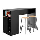 Ver imagem 3 de Bancada Ilha de Cozinha de Americana Gourmet 136 X 92 Mdp Preto 0535 Menu