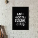 Ver imagem 2 de Quadro Anti Social Social Club 33x24cm:Madeira branca