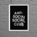 Ver imagem 1 de Quadro Anti Social Social Club 33x24cm:Madeira branca