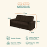 Sofá 1,74m 3 Lugares Suede Roma - 4