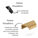 Ver imagem 4 de Puxador Drop Alumínio Porta Gaveta Móveis Planejados 300mm - Ouro