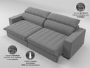 Ver imagem 3 de Sofá com Molas Ensacadas Retrátil e Reclinável Strike 2,80m Linhosoft com Carregador Usb -