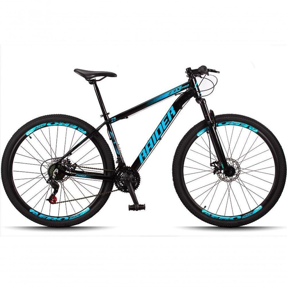 Bicicleta 29 Raider Z3X Pro 21V E Suspensão Mtb Preto+Azul - 1