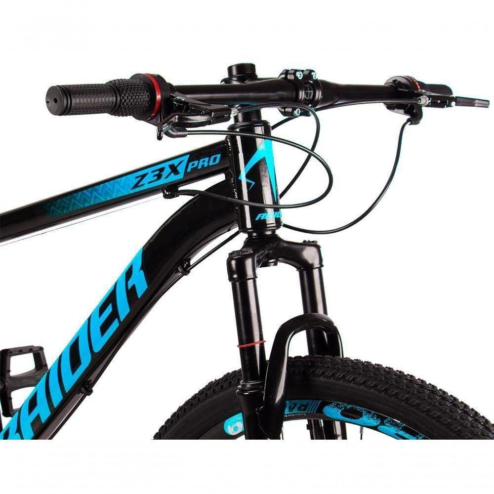 Bicicleta 29 Raider Z3X Pro 21V E Suspensão Mtb Preto+Azul - 4