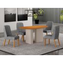 Ver imagem 1 de Conjunto Jantar 4 Cadeiras Maciça 1,35x90 Iza - Arbo Design