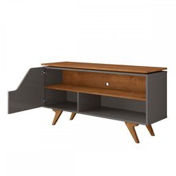 Rack para Tv até 50 Polegadas Valência 1 Porta 1 Prateleira Titanium/naturalle - Móveis Bechara - 3