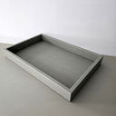 Ver mais imagens de Bandeja Mdf Retangular - Revestida Pu Cinza com Riscos 23480 - 38cm
