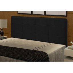 Cabeceira Cama Box Casal Queen 160 cm London - JS Móveis - Preto - 2