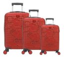 Ver imagem 1 de Conjunto com 3 Malas para Viagem Mickey Mouse Vermelha - Pk Luxcell - Material em Abs