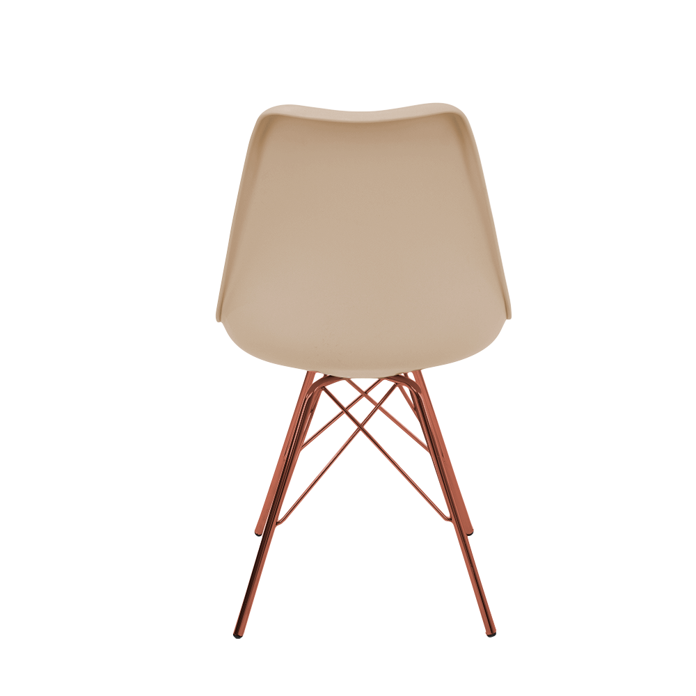 Kit 2 Cadeiras Eames Leda Design Estofada Fendi Tower Cobre - 5