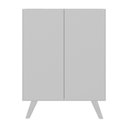 Ver imagem 2 de Armário Cômoda Infantil 2 Portas Retrô Multimóveis Mp4231 Branco Branco