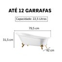 Ver imagem 7 de Kit Champanheira Branca Banheira P/12 Garrafas + 12 Taças