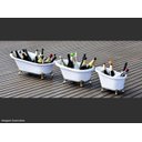 Ver imagem 4 de Kit Champanheira Branca Banheira P/12 Garrafas + 12 Taças