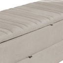 Ver imagem 4 de Calçadeira Recamier Baú Sapateira Casal Queen 160cm Ayla Suede Tampo Reto - Estopar Ayla 160cm Suede